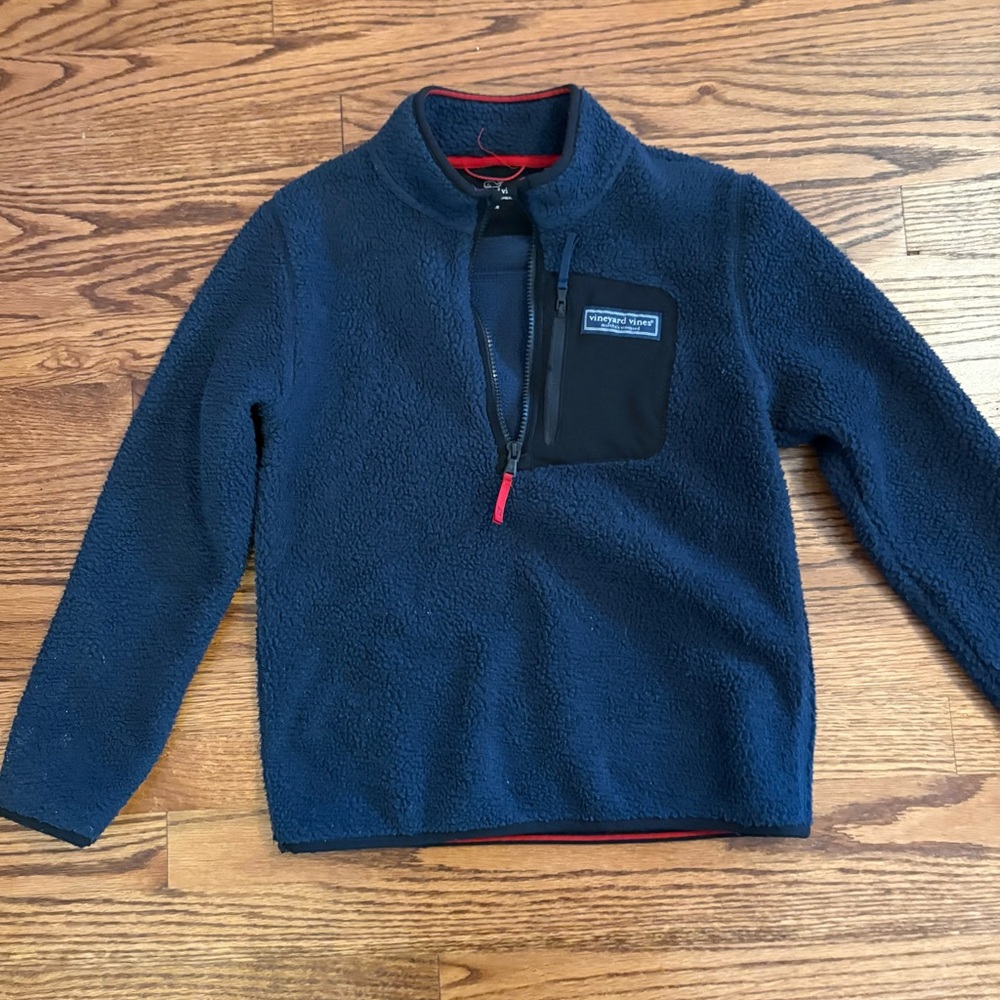 Vineyard Vines Kids Blue Fleece Pullover size Small 8-10